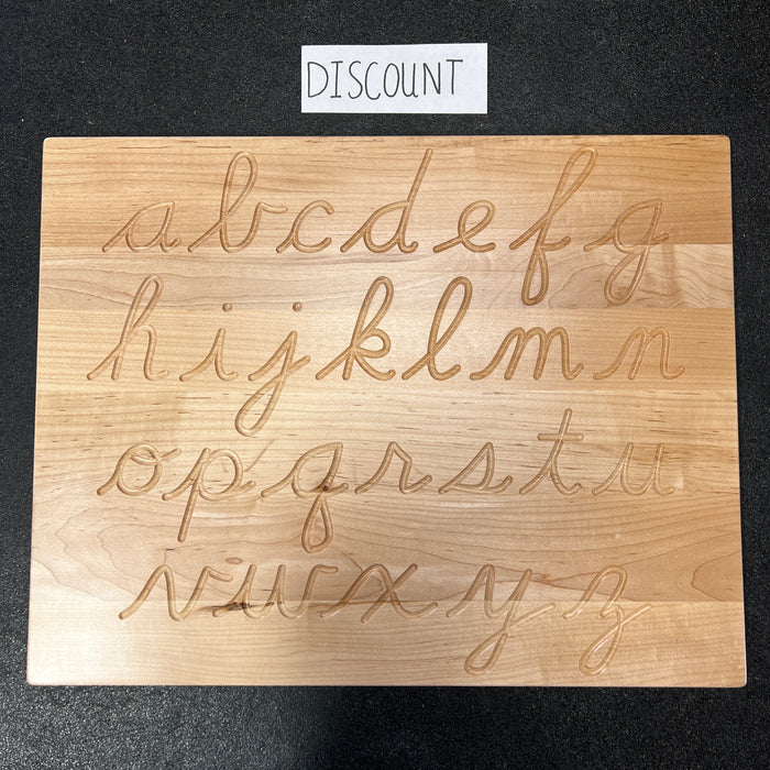 DISCOUNT Cursive Alphabet Tracing Board - REVERSIBLE