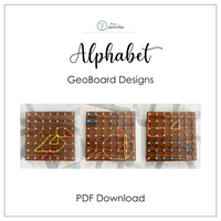 PDF: Geoboard "Alphabet Designs"